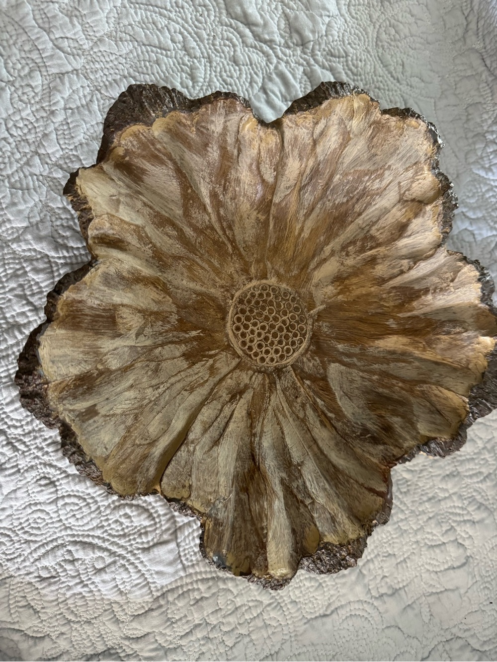Hobby Lobby Metallic Gold Floral Accent Bowl